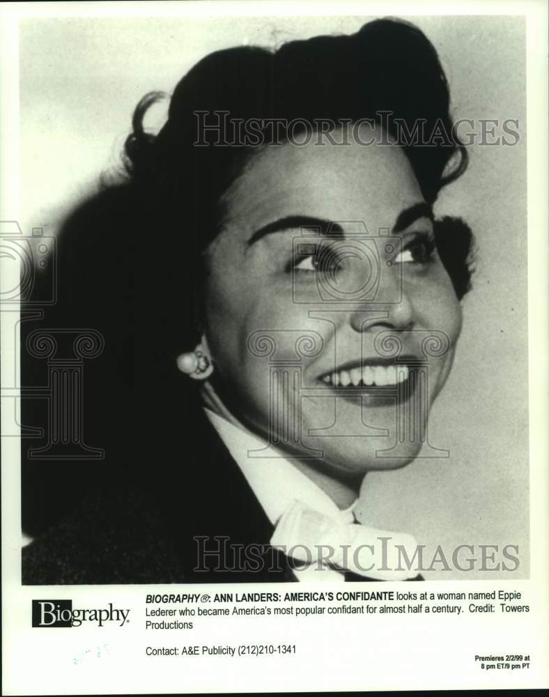 1999 Press Photo Eppie Lederer featured in "America's Confidante" - nop46804-Historic Images