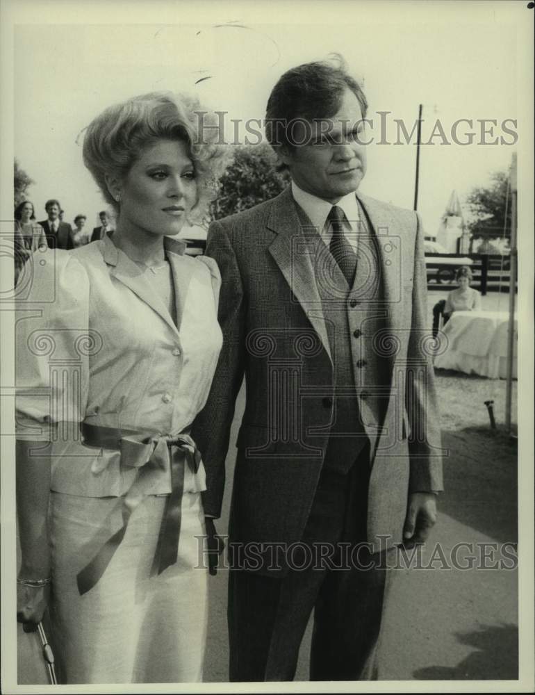 1982 Audrey Landers and Ken Kercheval starring in &quot;Dallas&quot; - Historic Images