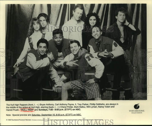 1990 Press Photo The Hull High Rappers in "Hull High" on NBC Television Network-Historic Images