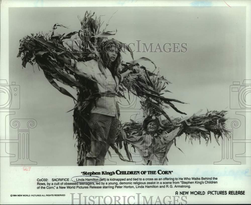 1984 Press Photo Actress Linda Hamilton in "Children of the Corn" movie-Historic Images