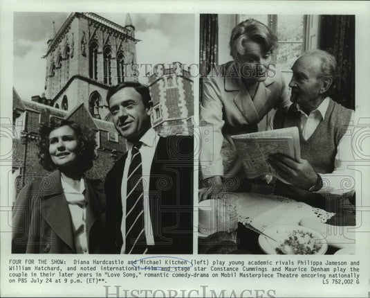1989 Press Photo Actors Diana Hardcastle, Michael Kitchen in "Love Song" on PBS-Historic Images