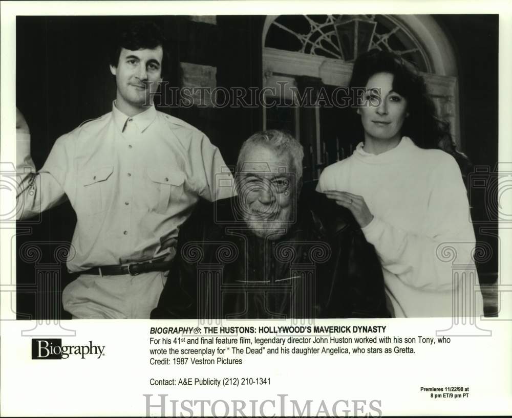 1987 Press Photo John Huston in The Hustons: Hollywood&#39;s Maverick Dynasty-Historic Images