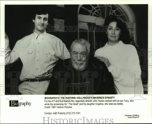 1987 Press Photo John Huston in The Hustons: Hollywood's Maverick Dynasty-Historic Images