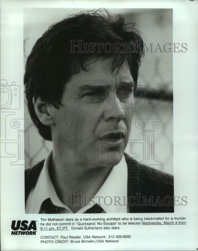 1992 Press Photo Tim Matheson stars in &quot;Quicksand: No Escape&quot; - nop47532-Historic Images