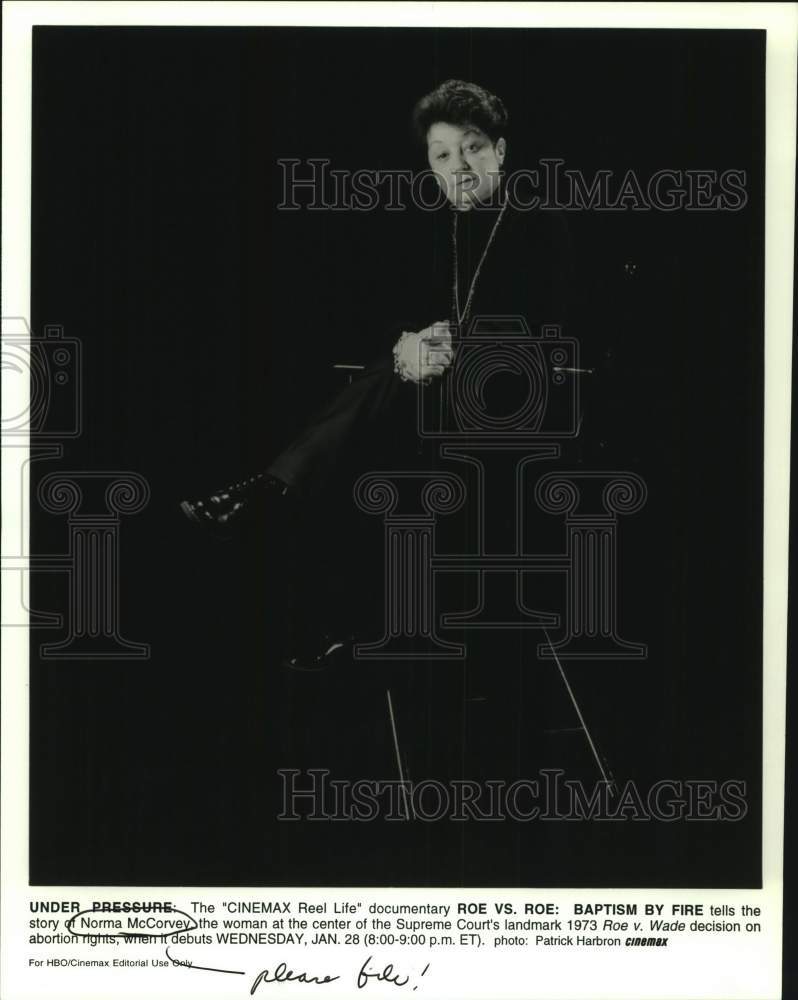 1997 Press Photo Norma McCorvey featured in &quot;Roe VS. Roe: Baptism By Fire&quot;-Historic Images