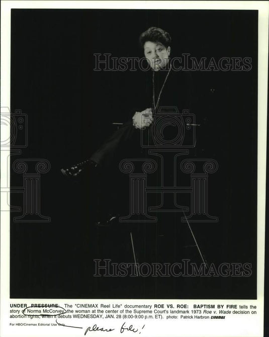 1997 Press Photo Norma McCorvey featured in "Roe VS. Roe: Baptism By Fire"-Historic Images