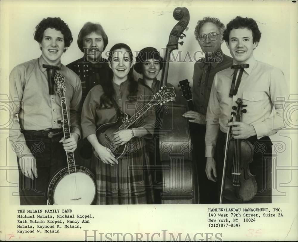 1984 Press Photo The McLain Family Band, Six Musicians - nop47759-Historic Images