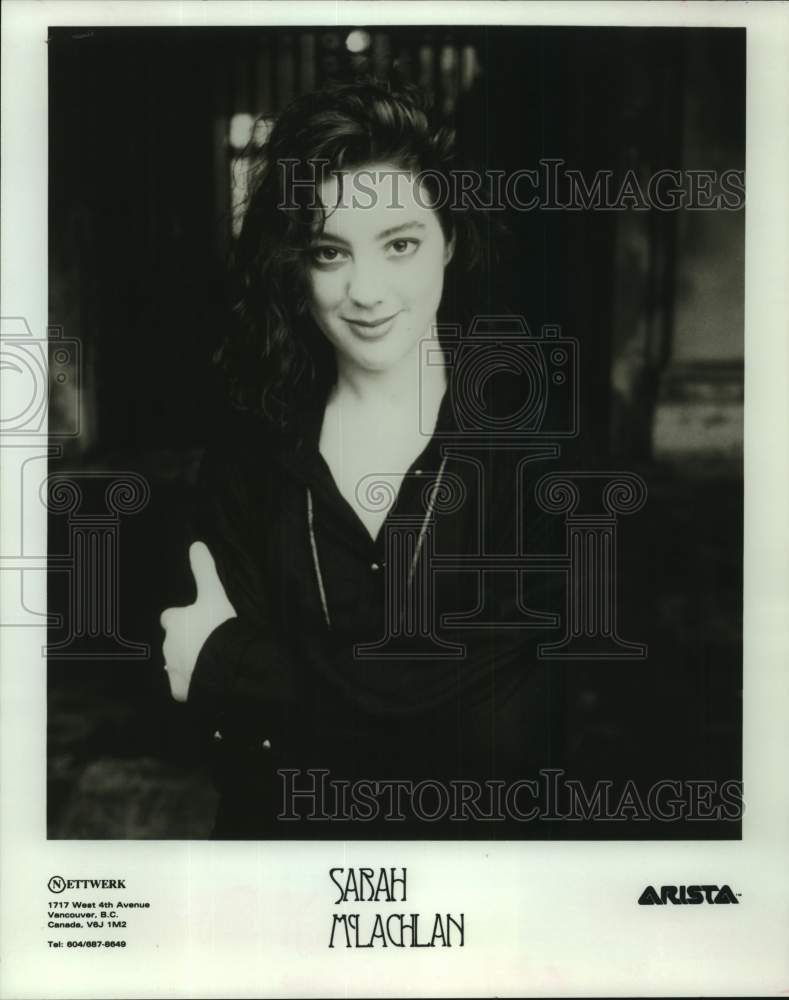 1992 Press Photo Musician Sarah McLaughlan - nop47909-Historic Images