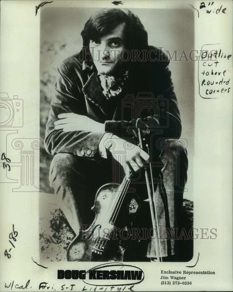 1972 Press Photo Musician Doug Kershaw - nop47994- Historic Images