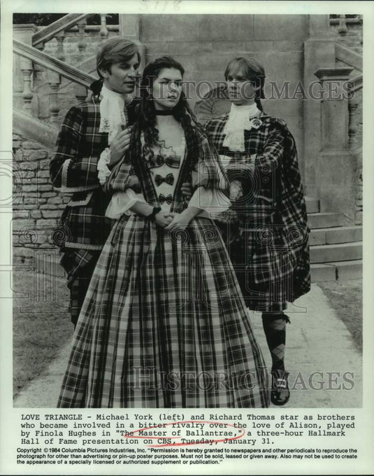 1984 Press Photo Actor Michael York in "The Master of Ballantrae" on CBS-TV-Historic Images