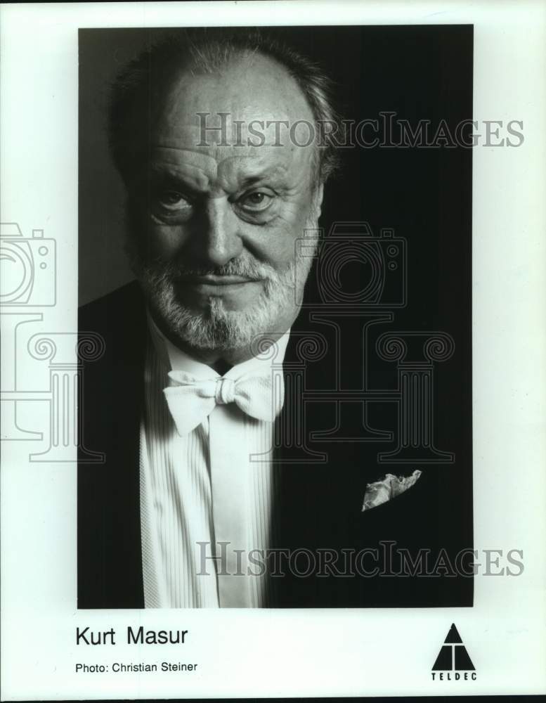 1992 Press Photo Kurt Masur, German conductor - nop48453-Historic Images