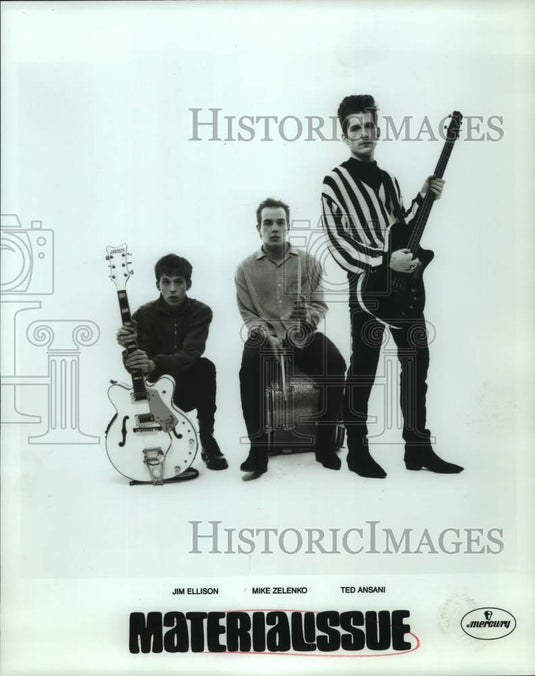 1992 Press Photo Jim Ellison, Mike Zelenko, Ted Ansani in "Materialissue" band-Historic Images