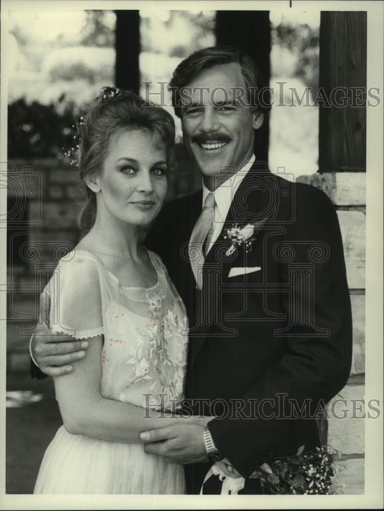 1984 Press Photo Ben Masters and Karen Austin, co-actors in NBC-TV&#39;s &quot;Celebrity&quot;-Historic Images