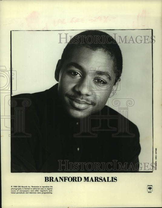 1989 Press Photo Branford Marsalis, saxophonist, composer and bandleader.-Historic Images