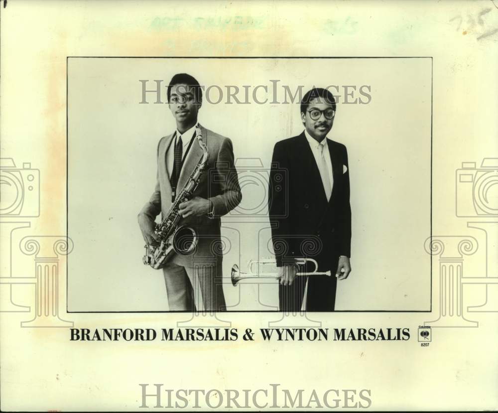 1982 Press Photo Musicians Branford Marsalis &amp; Wynton Marsalis - nop48800-Historic Images