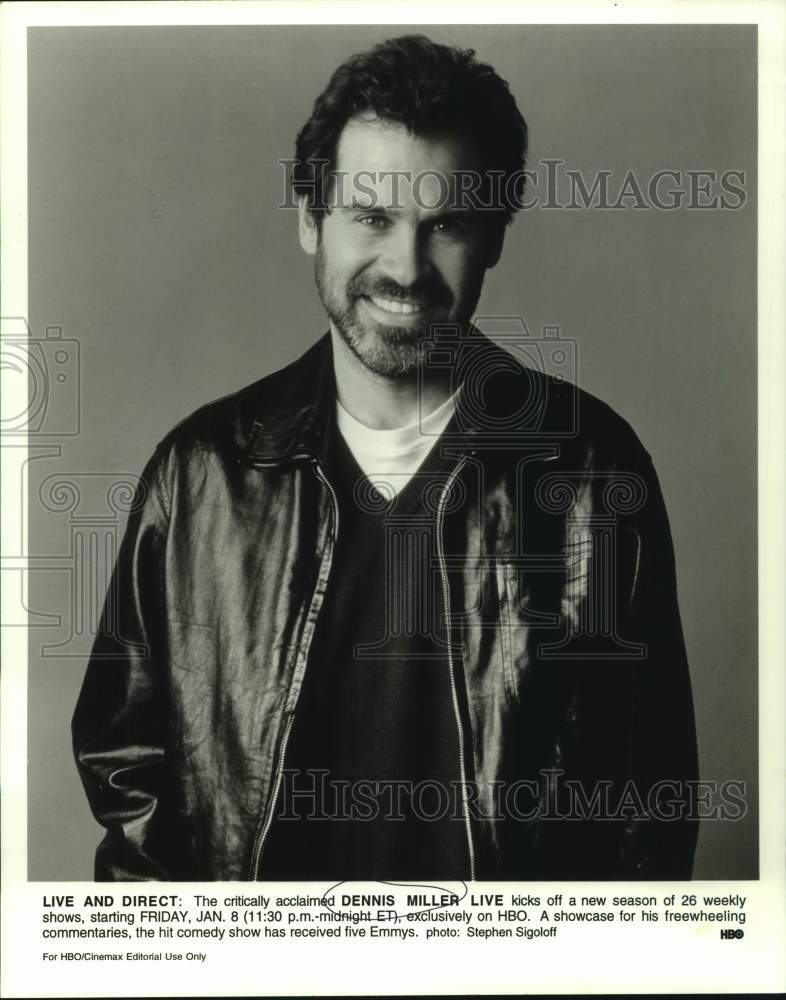 1998 Press Photo Comedian Dennis Miller of &quot;Dennis Miller Live.&quot; - nop49631-Historic Images