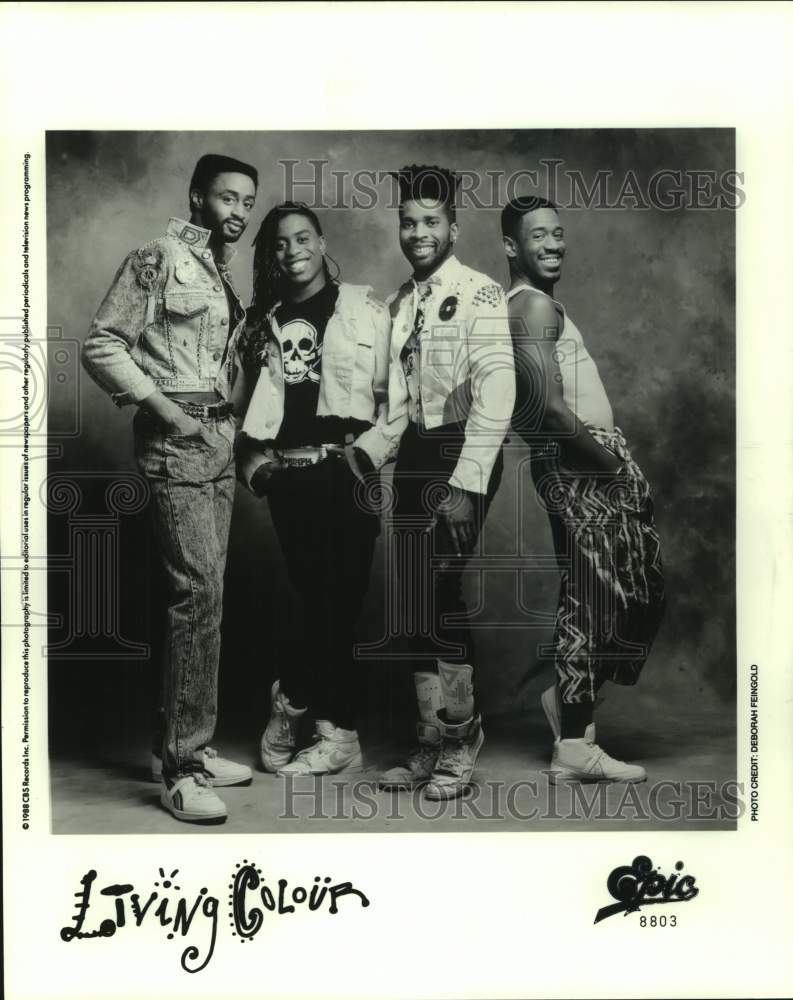 1988 Press Photo Four members of the band Living Colour, Entertainers-Historic Images