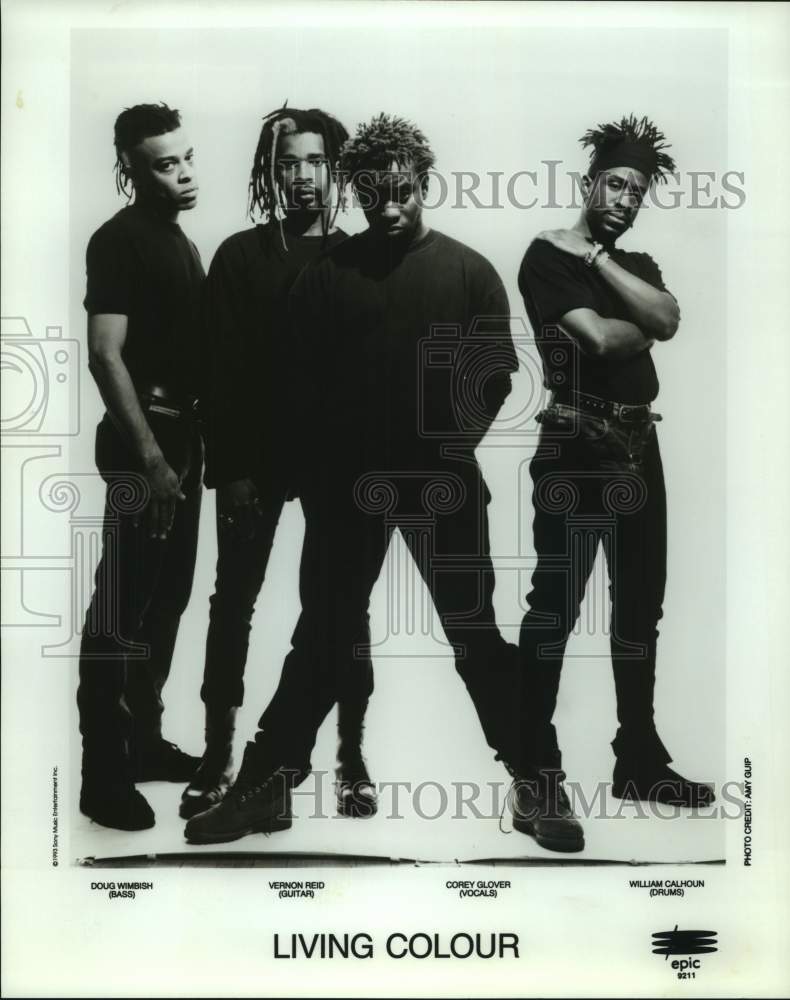 1992 Vernon Reid, band members of Living Colour Historic Images