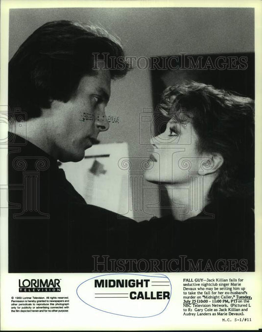 1989 Press Photo Gary Cole and Audrey Landers star in "Midnight Caller," on NBC-Historic Images
