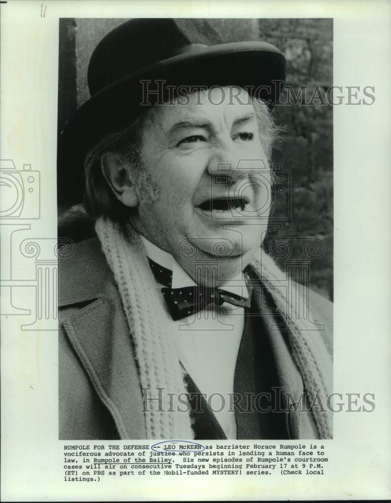 1981 Press Photo Leo McKern in &quot;Rumpole the Bailey&quot; - nop50744-Historic Images