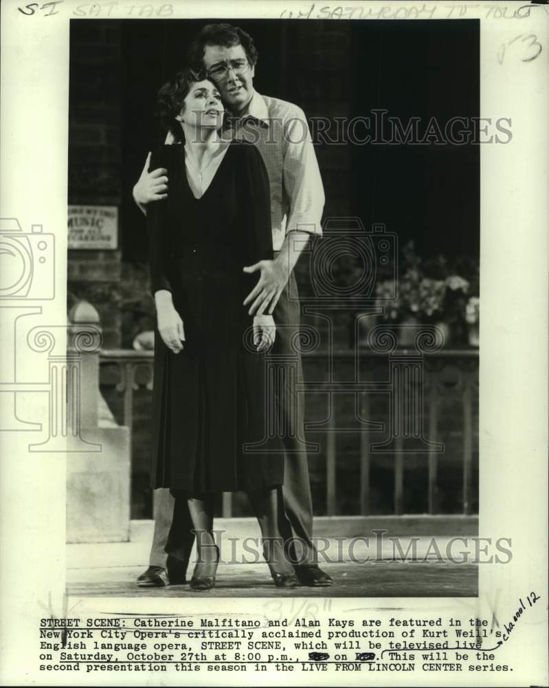 1979 Catherine Malfitano and Alan Keys perform opera &quot;Street Scene.&quot; - Historic Images