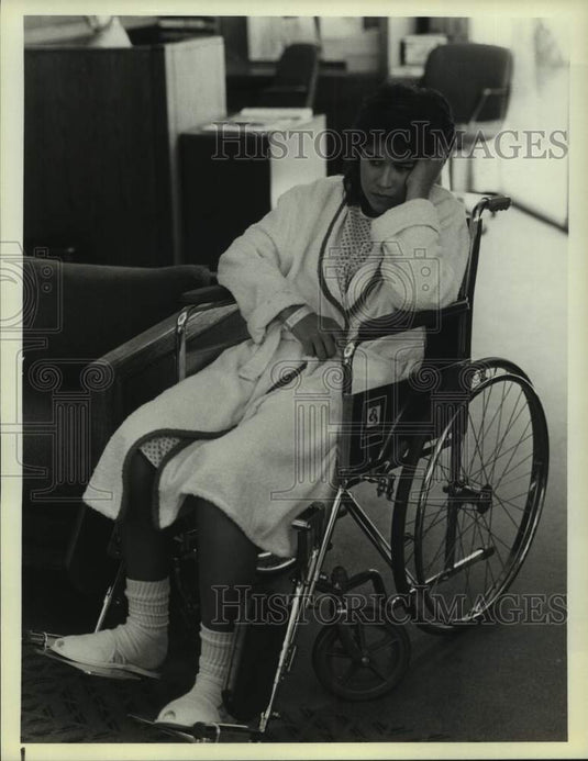 1985 Press Photo Nancy McKeon, "This Child Is Mine" - nop51035-Historic Images