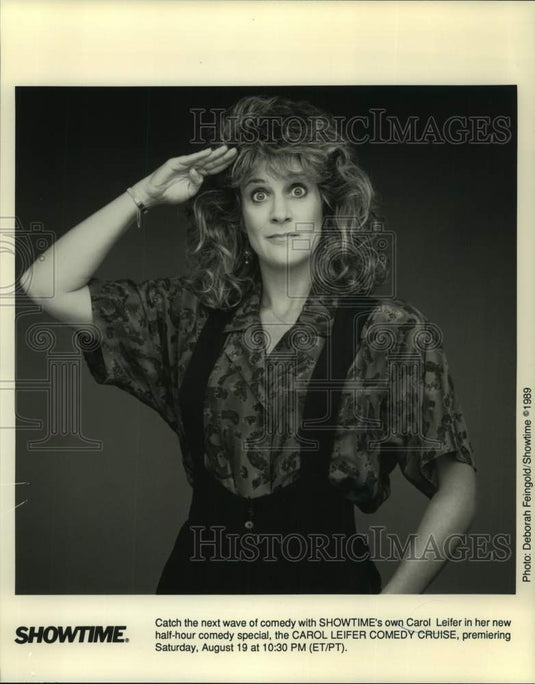 1989 Press Photo Carol Leifer's PBS comedy special "Carol Leifer Comedy Cruise."-Historic Images