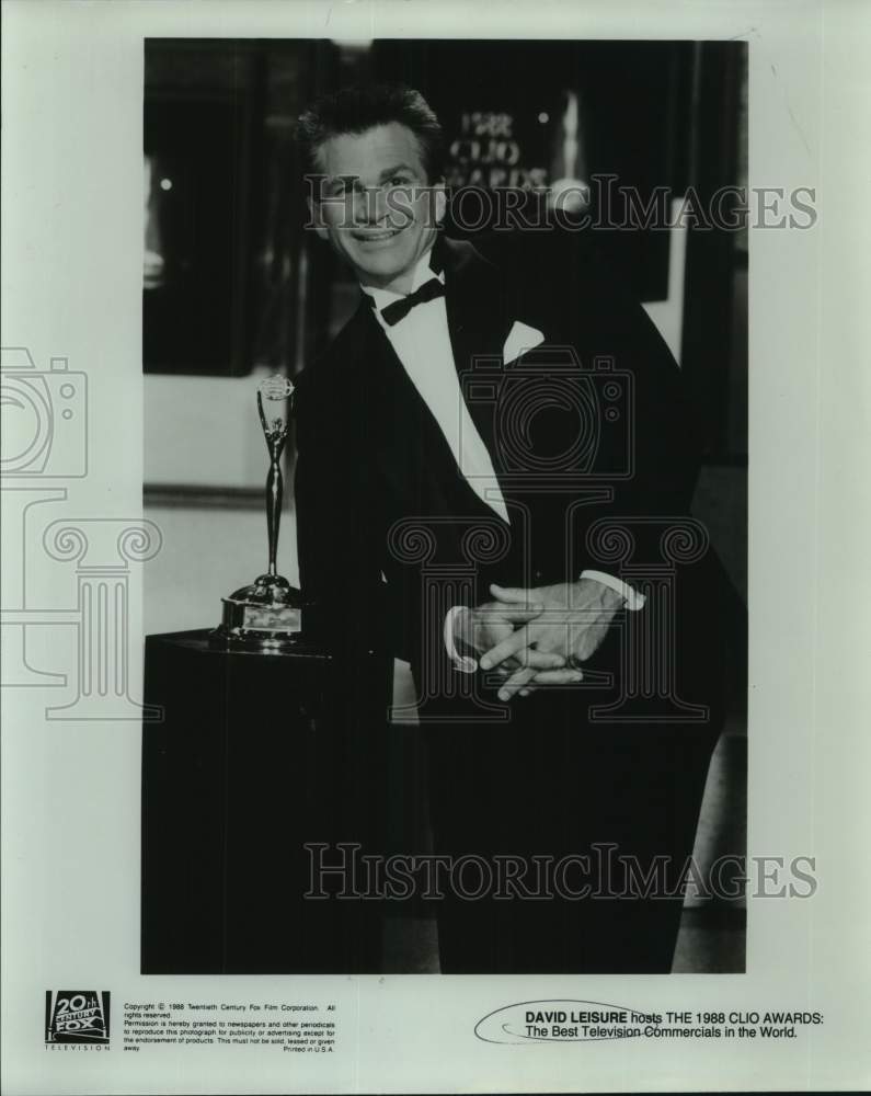 1988 David Leisure hosts The 1988 Clio Awards on 20th Century Fox - Historic Images