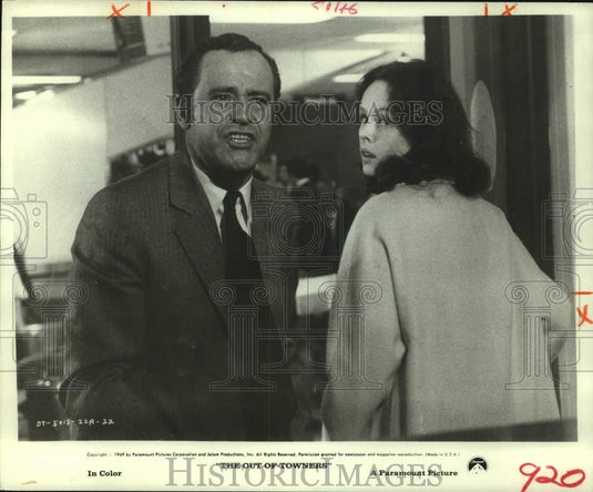 1988 Press Photo Jack Lemmon and co-star of Paramount's "The Out-Of-Towners."-Historic Images
