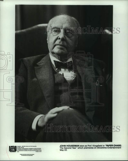 1984 Press Photo Actor John Houseman in "Paper Chase: The Second Year"-Historic Images
