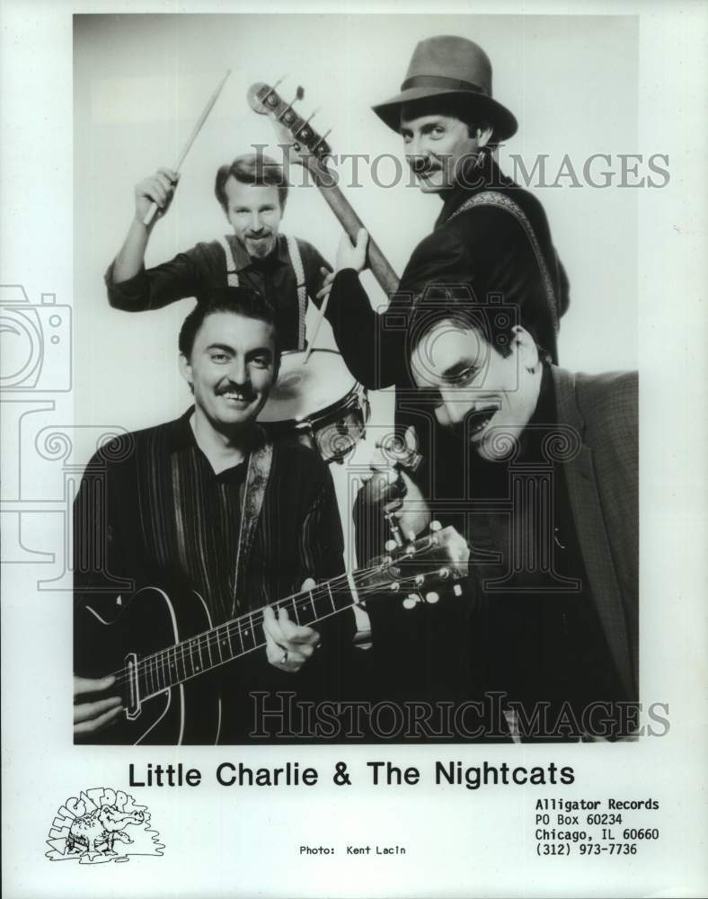 1987 Press Photo Little Charlie &amp; The Nightcats band - nop52013-Historic Images