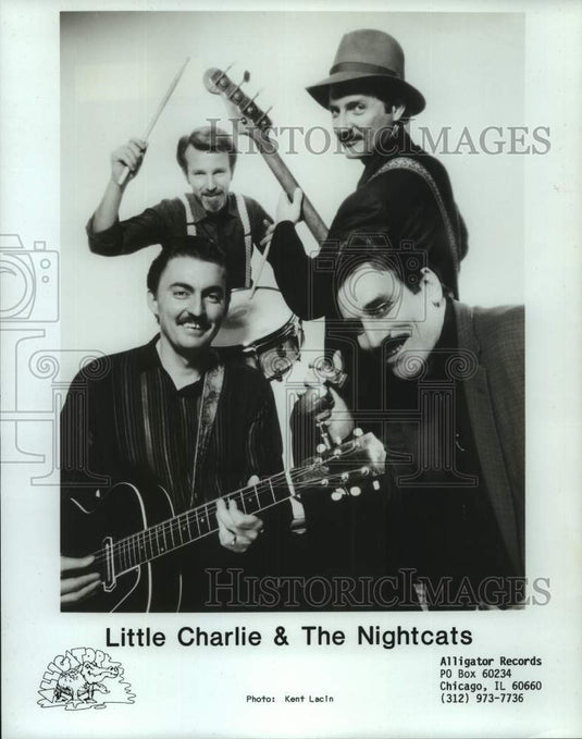 1987 Press Photo Little Charlie & The Nightcats band - nop52013-Historic Images