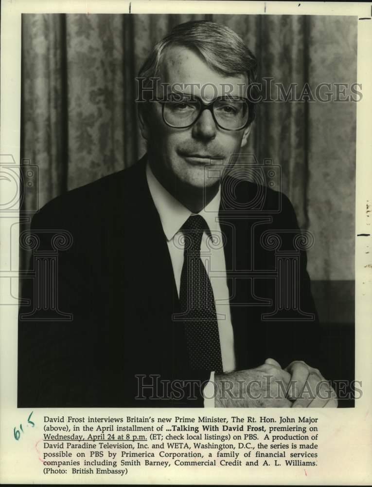 1991 Press Photo British Prime Minister John Major - nop52023-Historic Images