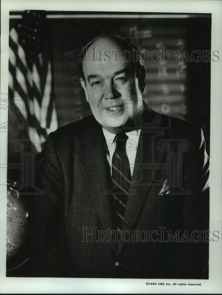 1990 Press Photo Charles Kuralt, anchor &quot;America&#39;s Toughest Assignment&quot; on CBS-Historic Images