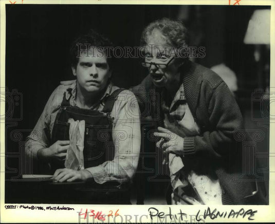 1986 Press Photo Ron Williams, Shirley Cohen in "The Foreigner" Le Petit Theatre-Historic Images