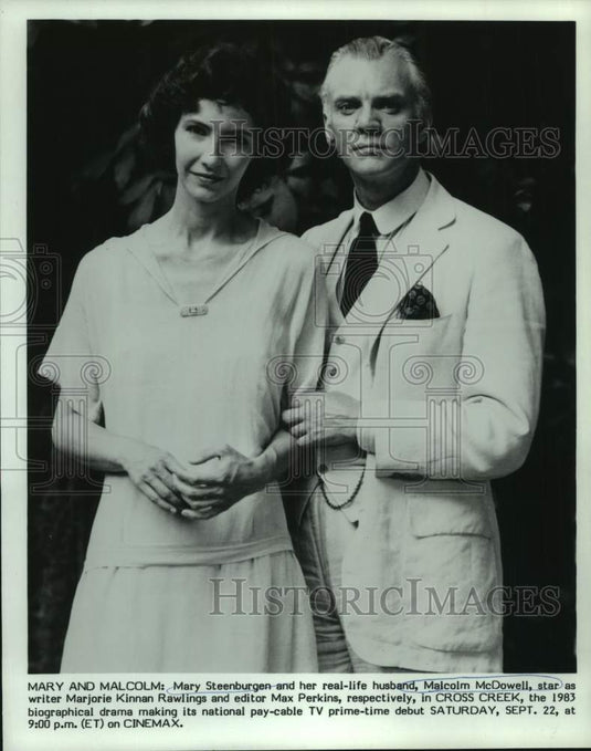 1984 Press Photo Mary Steenburgen and Malcolm McDowell star in Cross Creek.-Historic Images