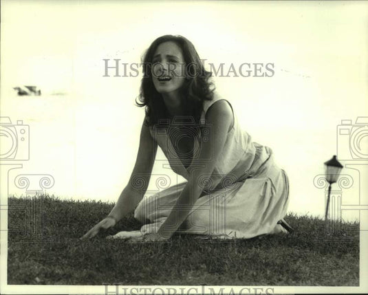 1989 Press Photo Actress Marlee Matlin in "Bridge to Silence" on CBS Television-Historic Images