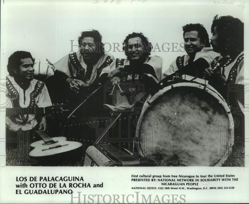 1980 Press Photo Los De Palacaguina with Otto De La Rocha and El Guadalupano-Historic Images