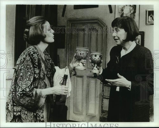 1988 Press Photo Maggie Smith & Margaret Tyzack in "Lettice & Lovage" comedy-Historic Images