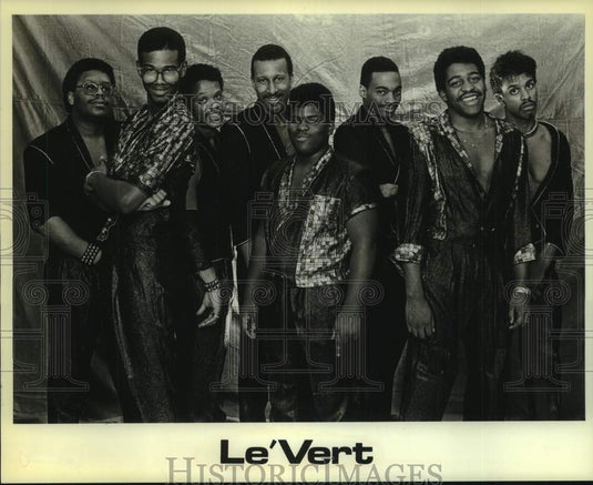 1987 Press Photo Members of the Band "Le'Vert" - nop54953-Historic Images