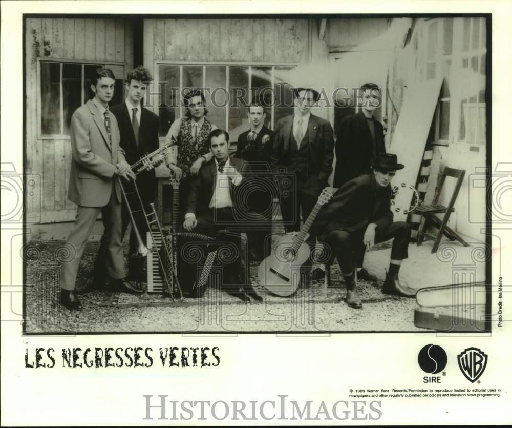 1990 Press Photo Warner Bros. Recording artists Les Negresses Vertes -  nop54989