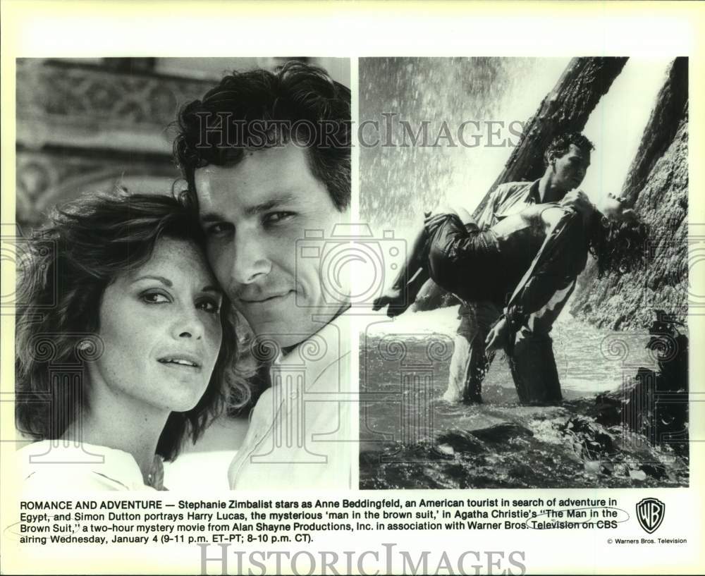 1989 Press Photo Lead cast of &quot;The Man in the Brown Suit&quot; airing on CBS-TV-Historic Images