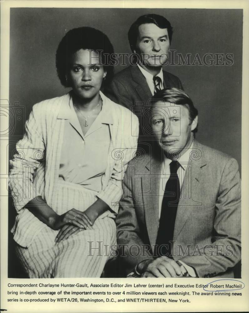 1981 Correspondent Charlayne Hunter-Gault, Hosts of News Show - Historic Images