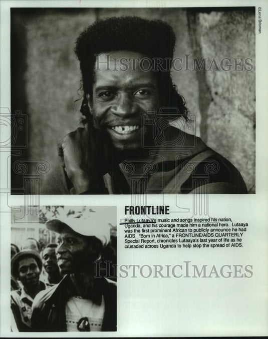 1990 Press Photo Frontline/Aids Quarterly Special on singer Philly Lutaaya-Historic Images