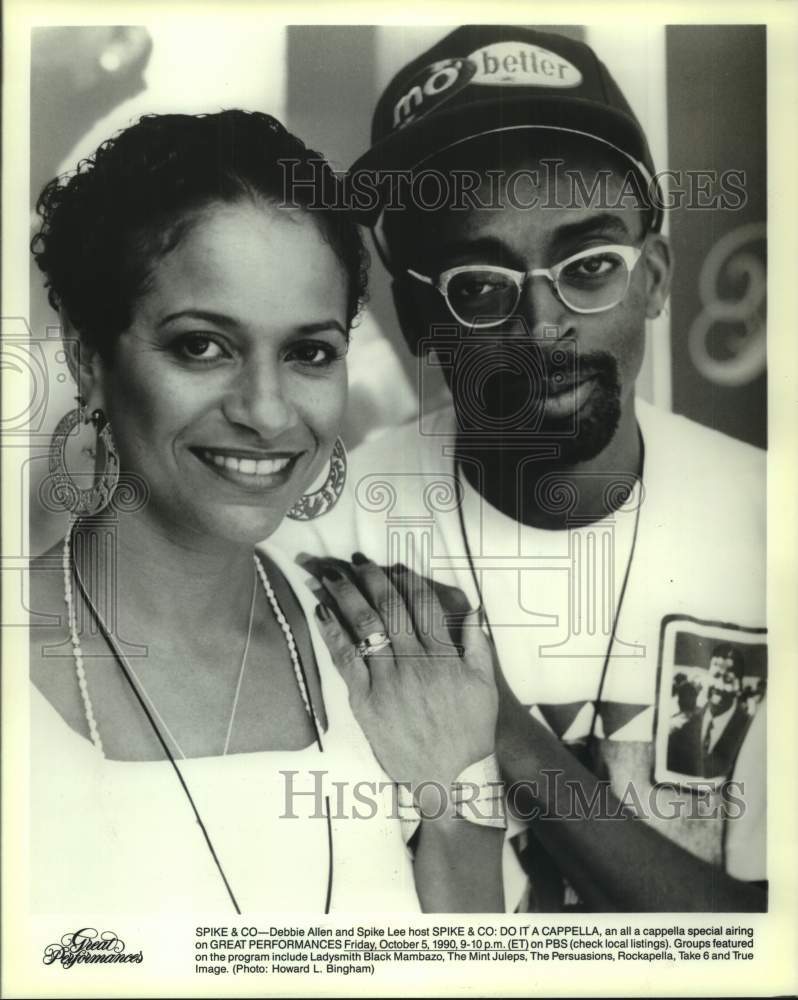 1990 Press Photo Debbie Allen and Spike Lee host Spike &amp; Co: Do It A Capella.-Historic Images