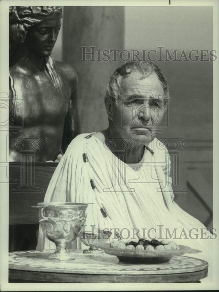 1985 Press Photo Actor James Mason in "A.D." on NBC Television Network-Historic Images