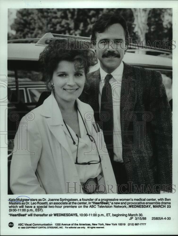 1988 Press Photo Kate Mulgrew and Ben Masters starring in &quot;HeartBeat&quot;-Historic Images