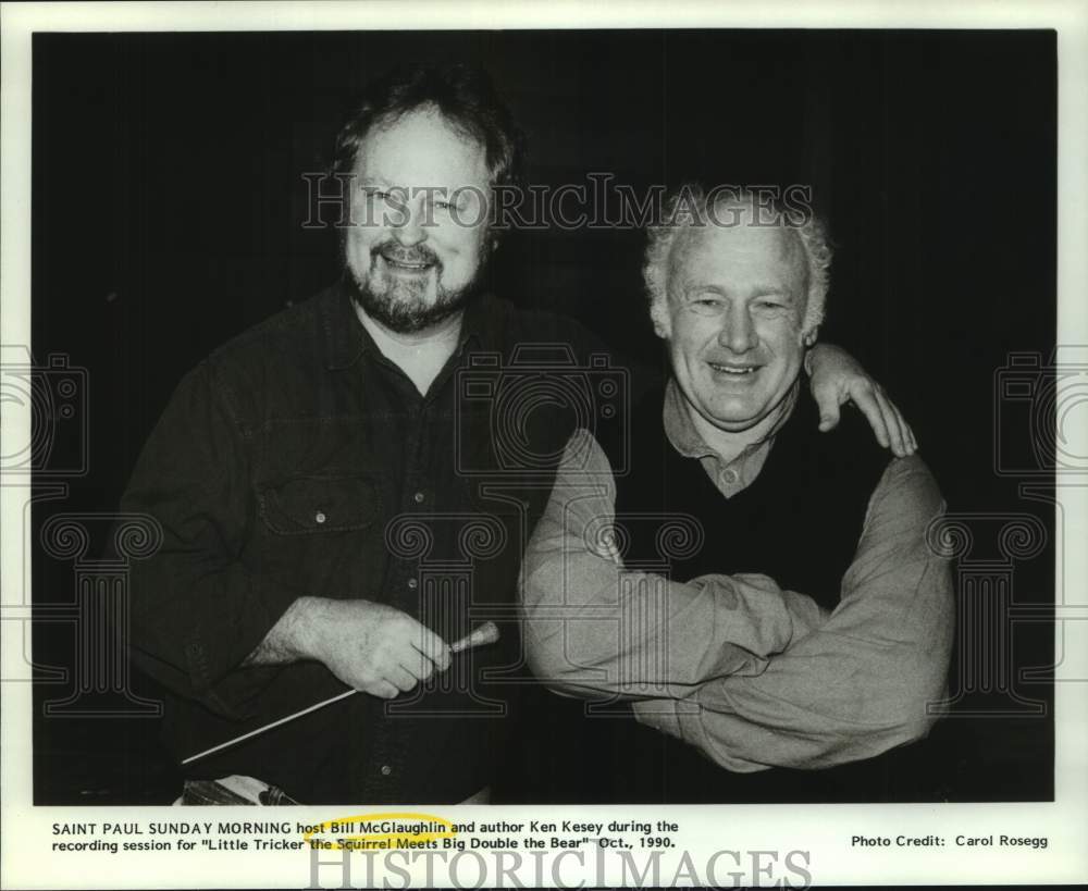 1990 Saint Paul Sunday Morning Host Bill McGlaughlin & Ken Kesey - Historic Images