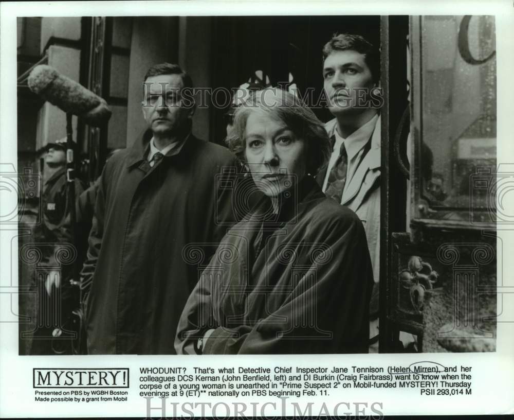 1993 Press Photo Actress Helen Mirren, co-stars in &quot;Prime Suspect 2&quot; movie-Historic Images