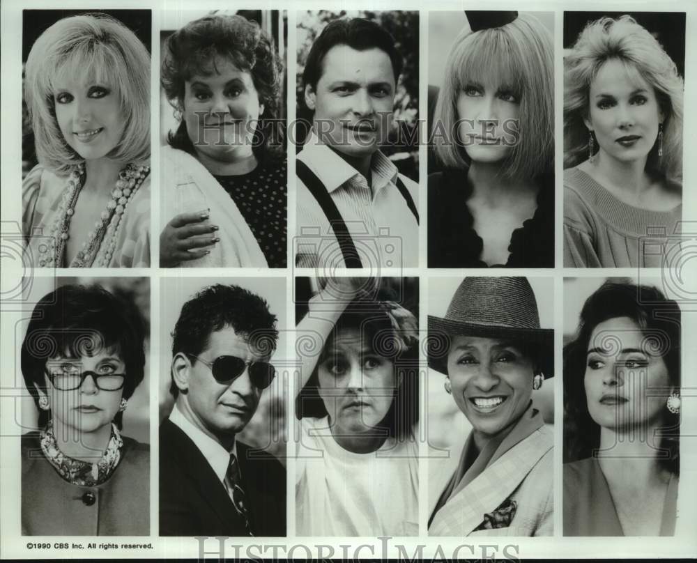 1990 Press Photo Cast in composite of &quot;Murder at the PTA Luncheon&quot; on CBS-TV-Historic Images